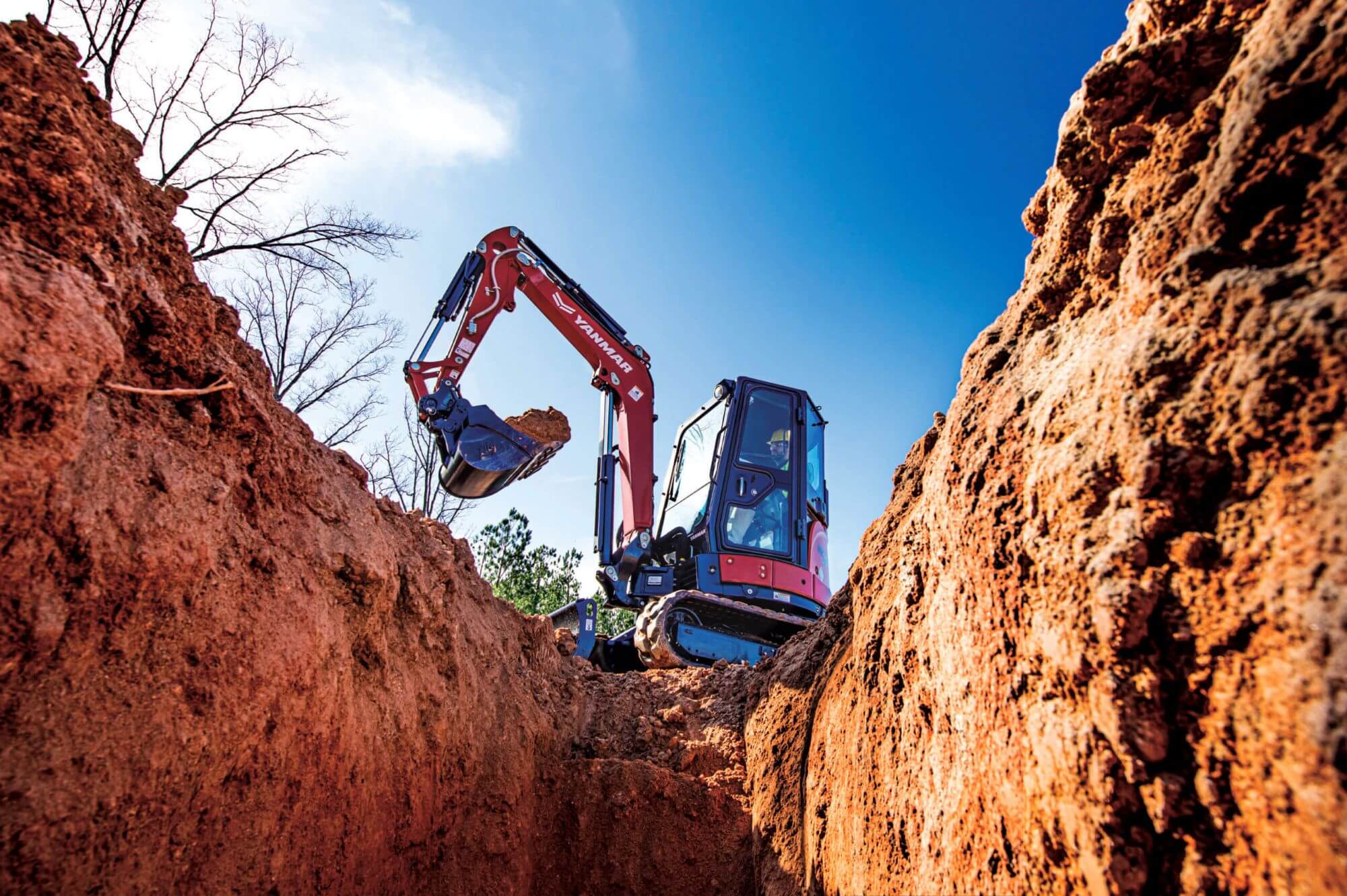 Excavator digging